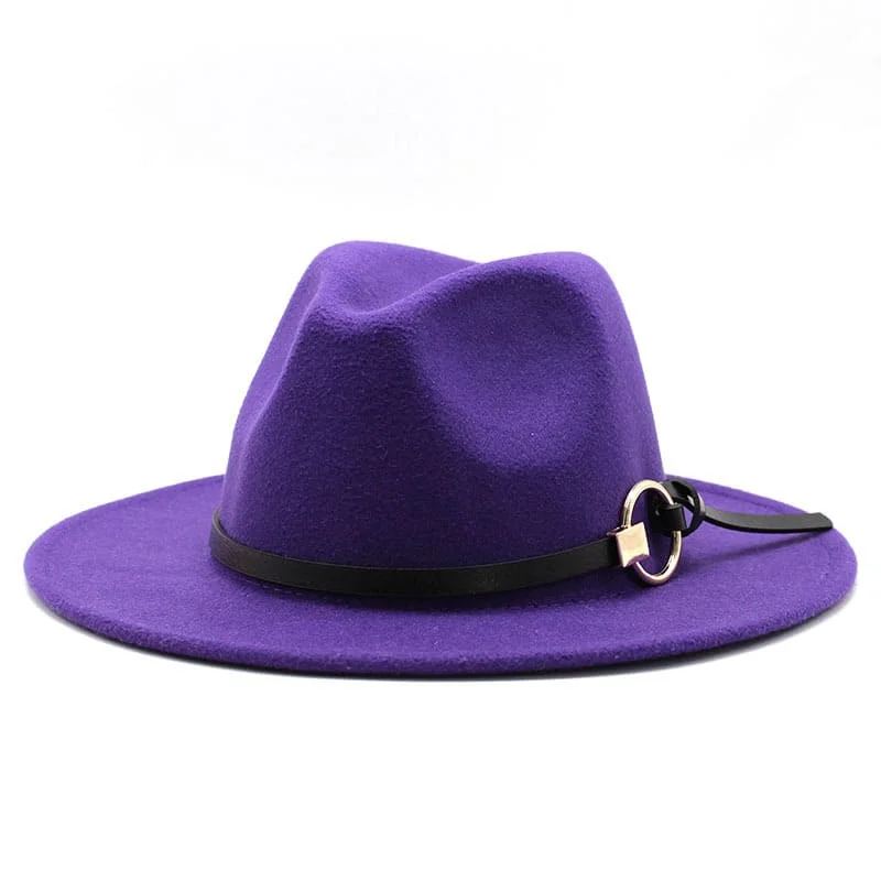 Designer felt hat with bold color options -Silver Ring Cotton Fedora Hat