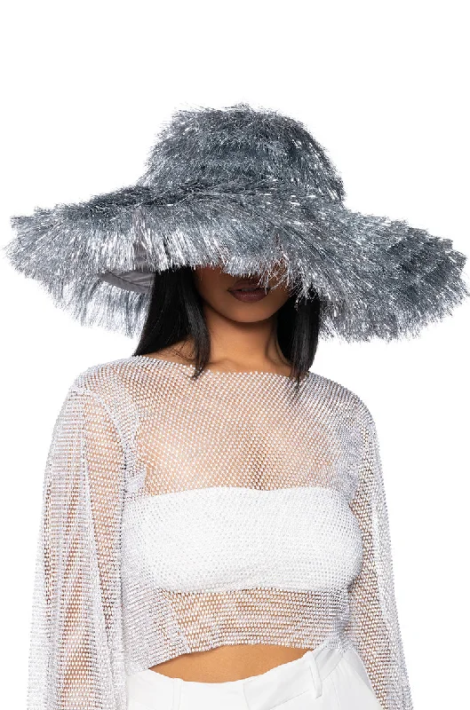 Sun Protection Bucket Hat for Beach -DREAMS COME TRUE TINSEL BUCKET HAT