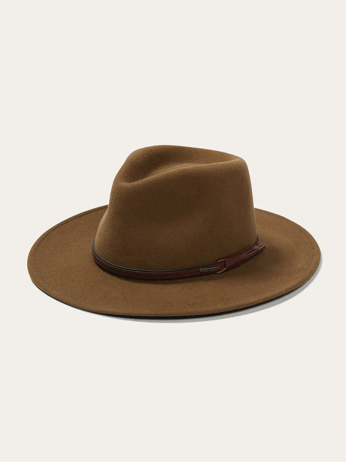 Classic wool felt hat for enduring style -Stetson Bozeman Felt Crushable Western Hat