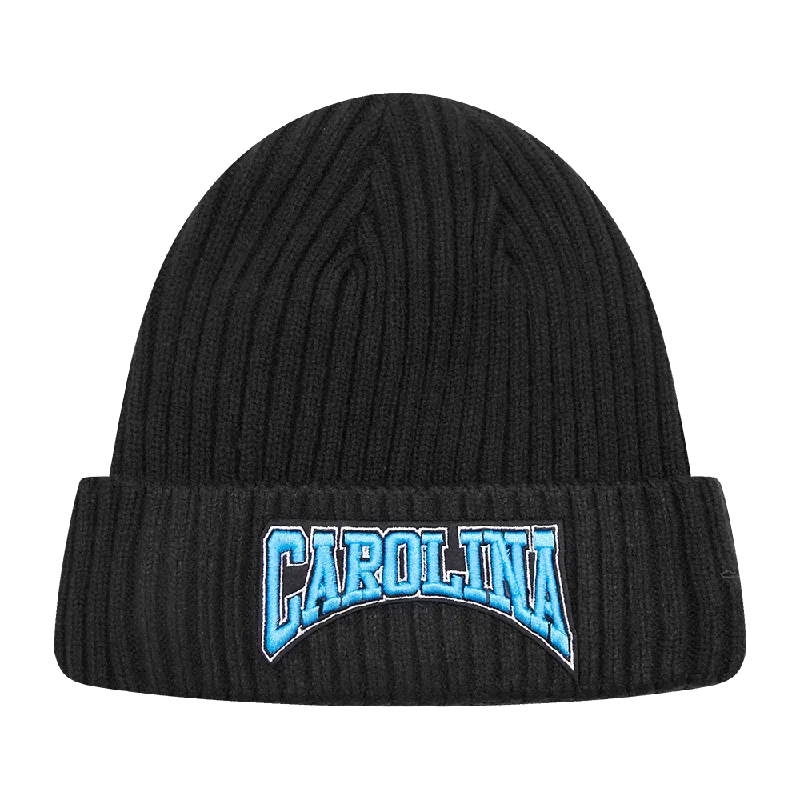 Sports team cap for game day support -NFL CAROLINA PANTHERS CREST EMBLEM BEANIE (BLACK)