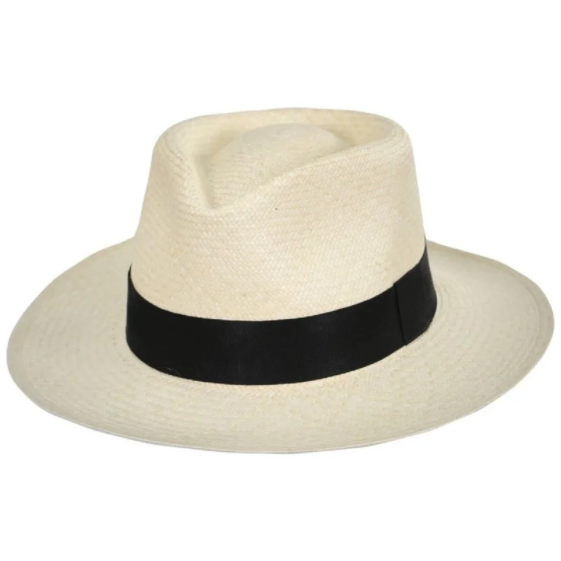 Handmade felt hat with unique artistic flair -Panama Straw Grade 10 C-Crown Fedora Hat