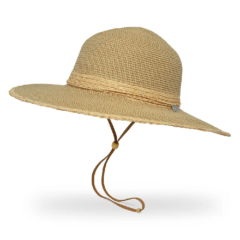 Soft straw hat for women with a flexible brim for ultimate comfort -Sunday Afternoons Hats Athena Sun Hat - Natural