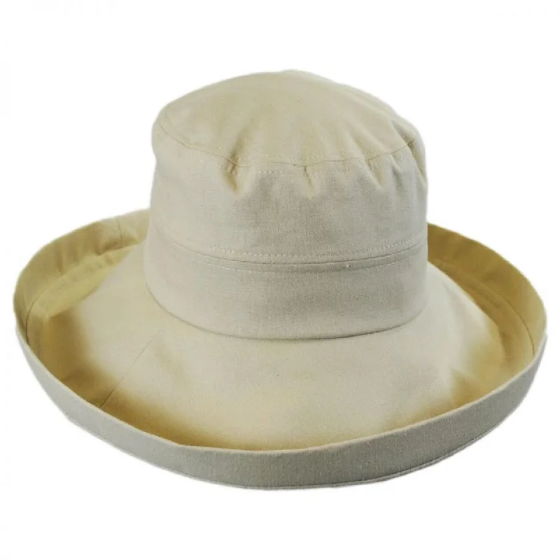 Eco-friendly straw hat for men with sustainable material and modern design -Lily Linen Sun Hat