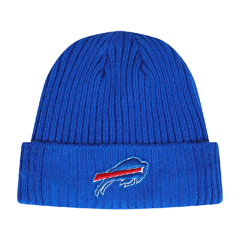 Sports fan cap with bold team colors -NFL BUFFALO BILLS OLD ENGLISH UNISEX BEANIE (ROYAL BLUE)