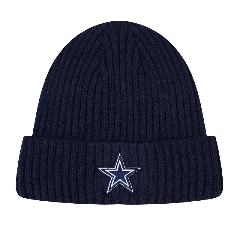 Premium leather cap for upscale casual looks -NFL DALLAS COWBOYS CLASSIC CORE UNISEX BEANIE (MIDNIGHT NAVY)