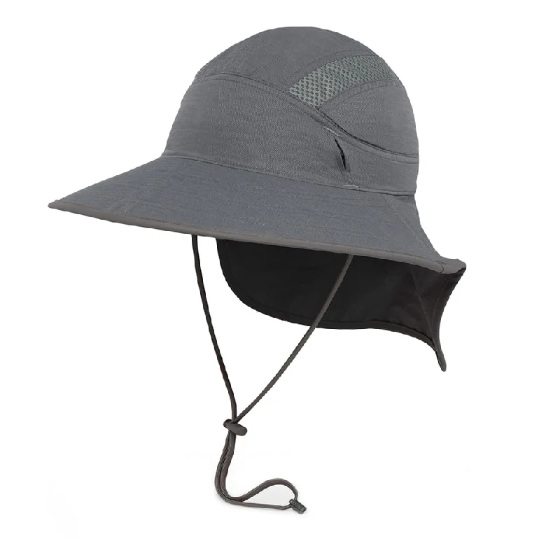 Stylish straw sun hat for women with a decorative bow for added elegance -Sunday Afternoons Hats Ultra Adventure Water Resistant Sun Hat - Dark Grey