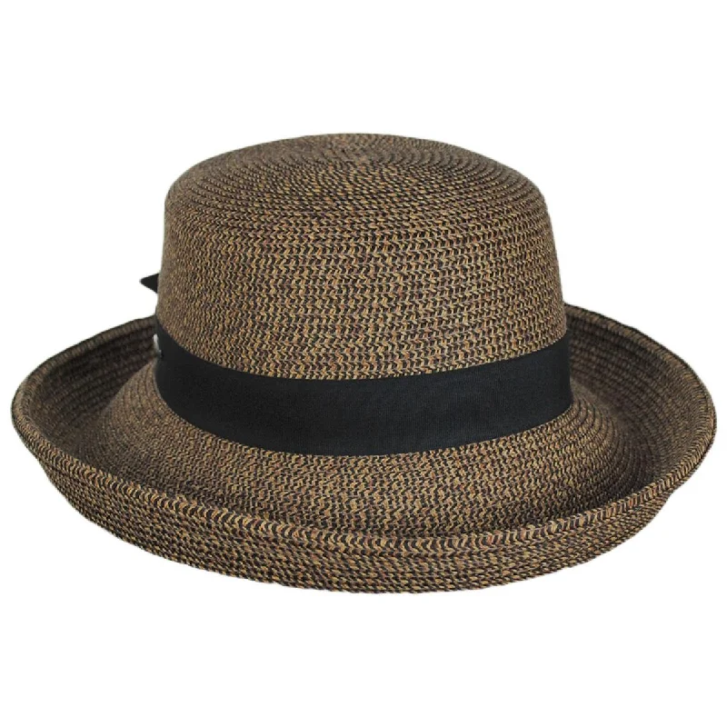 Versatile straw sun hat for men with simple design for everyday wear -Toyo Straw Kettle Brim Sun Hat