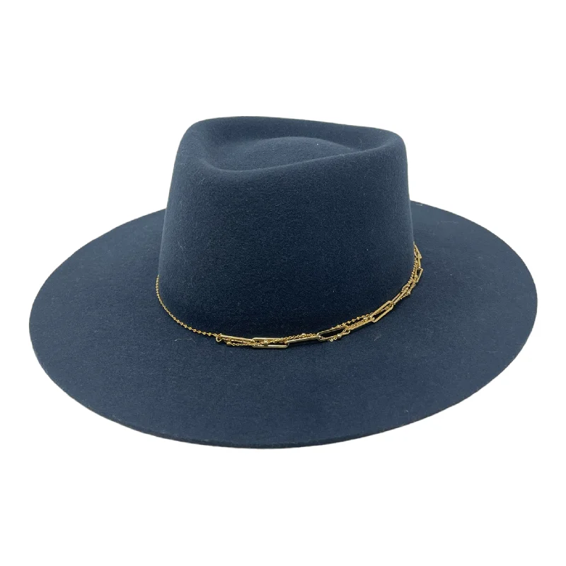 Casual felt hat with simple wool design -Janis - Navy Grey