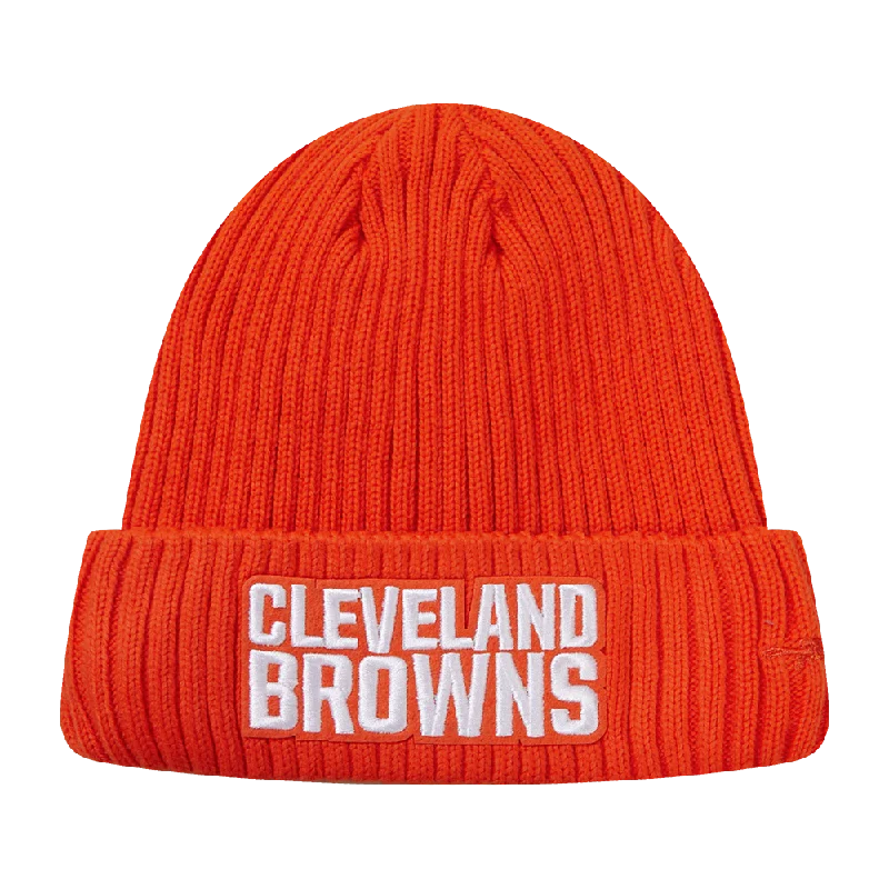 Vintage cap for retro fashion enthusiasts -NFL CLEVELAND BROWNS CLASSIC CORE UNISEX BEANIE (ORANGE)