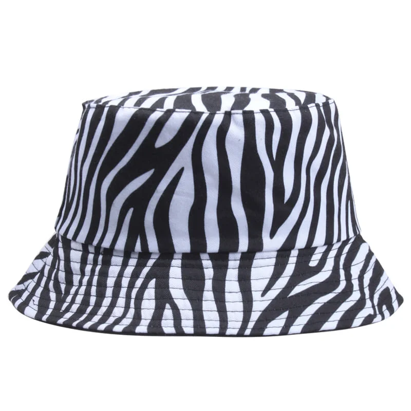 Celtic Bucket Hat with Knotwork -Zebra Striped Bucket Hat