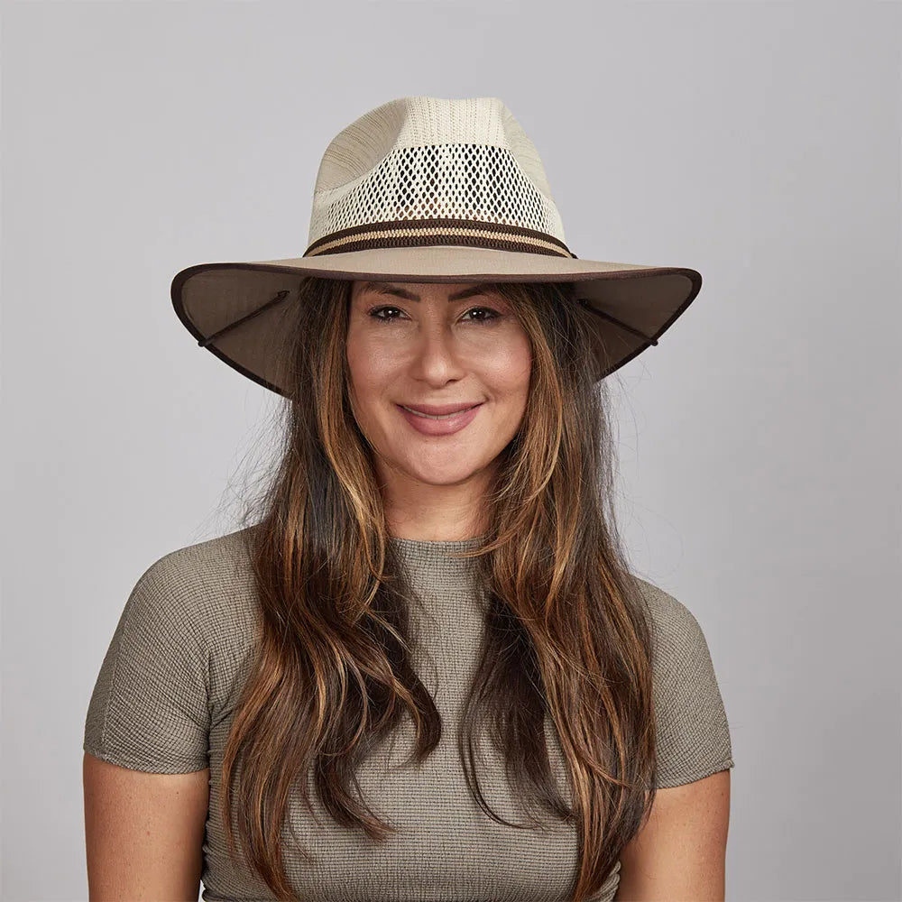 Stylish straw bucket hat for men with relaxed fit and fashionable appeal -Sienna | Womens Wide Brim Vented Canvas Sun Hat