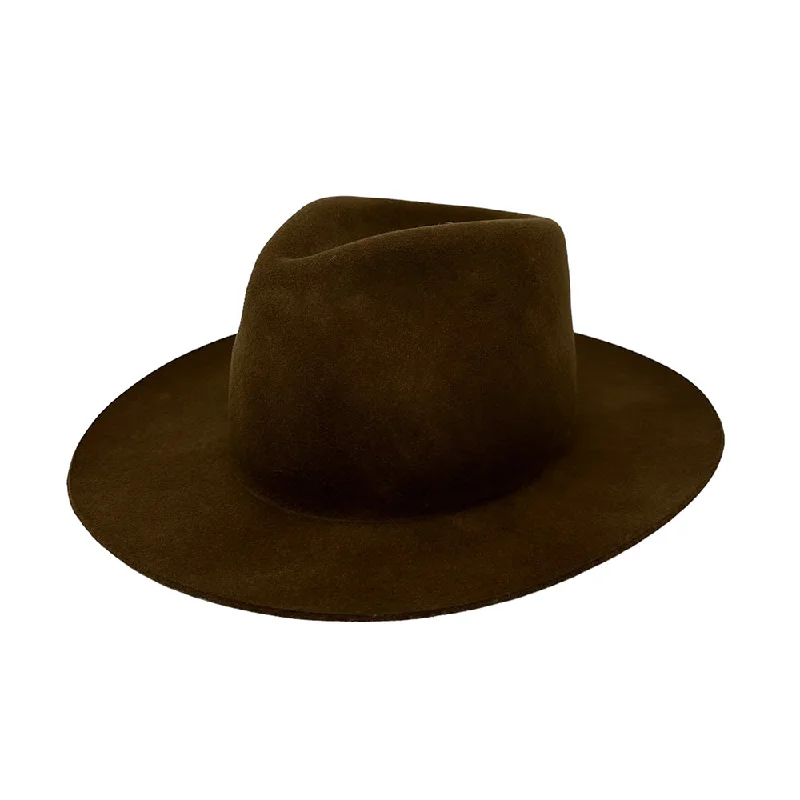 Rugged wool felt hat for tough weather -Maverick Cattleman's Crease Rust