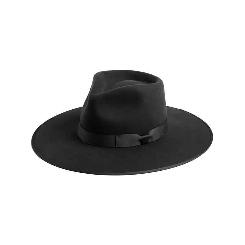 Handcrafted felt hat with natural wool tones -Noir Rancher