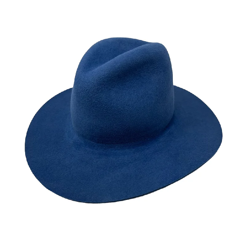 Affordable felt hat with simple chic look -Maverick Teardrop Blue