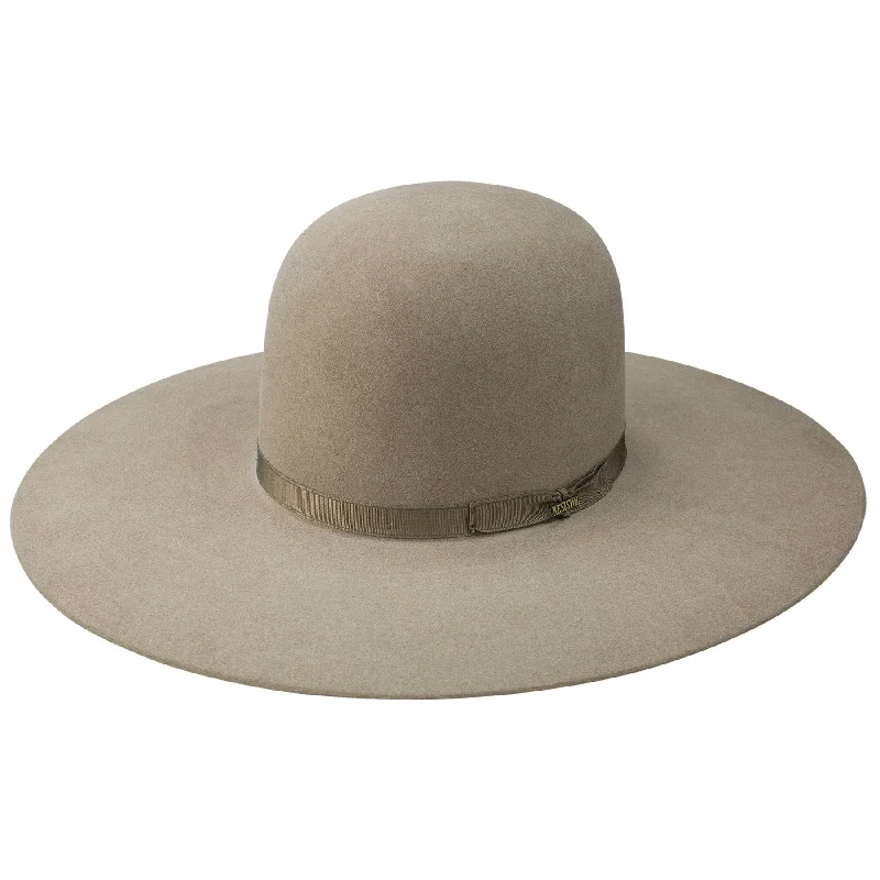 Elegant straw hat for women with ribbon detail and graceful finish -7X Showdown Open Crown-Stone