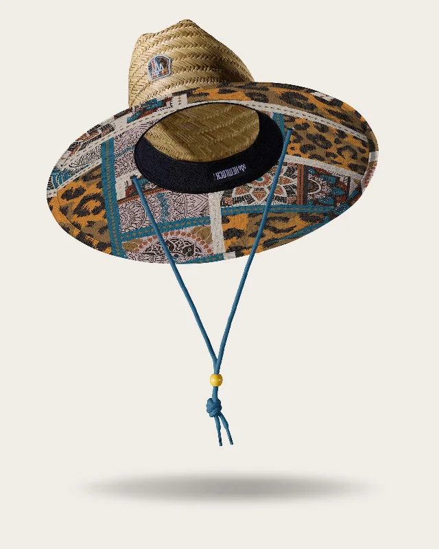 Trendy straw hat for women with geometric accents for modern touch -Bazaar