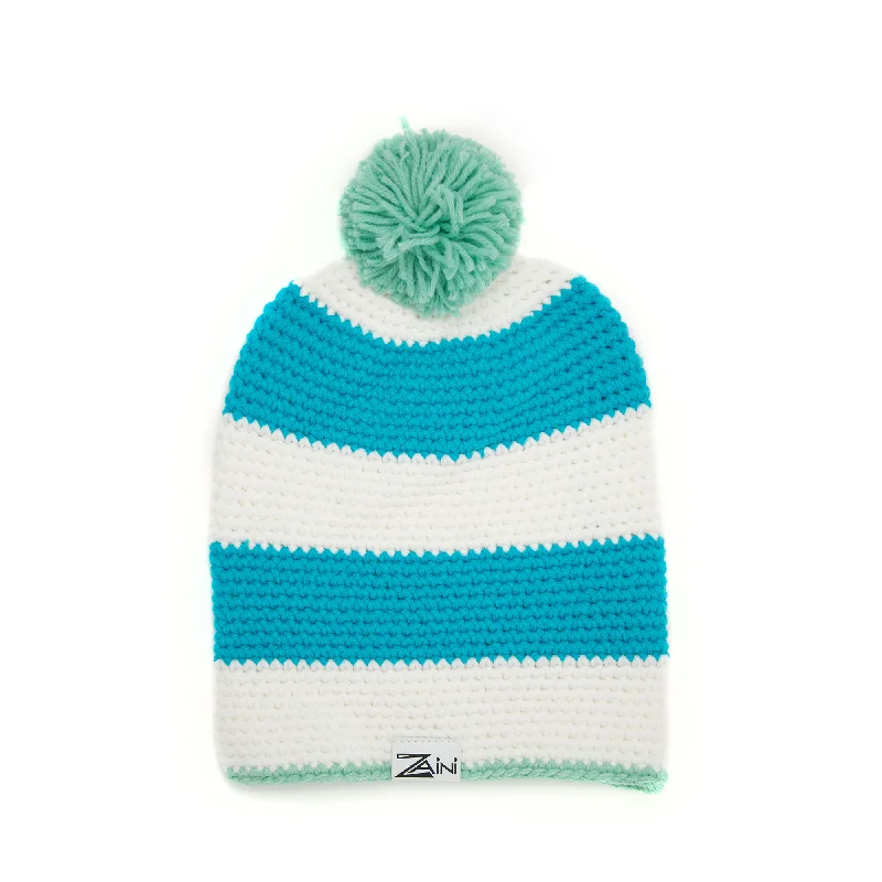 Retro cap with 80s-inspired color blocks -Argyle Beanie Bobble Hat