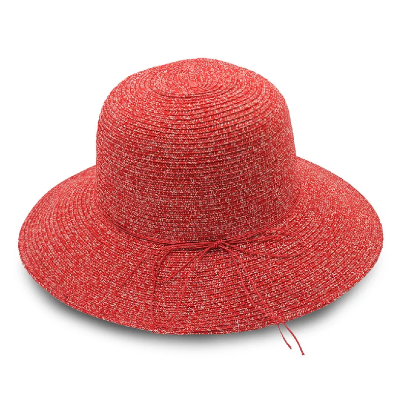 Fringed Bucket Hat for Edge -Lacey Bucket Hat - Dark Red