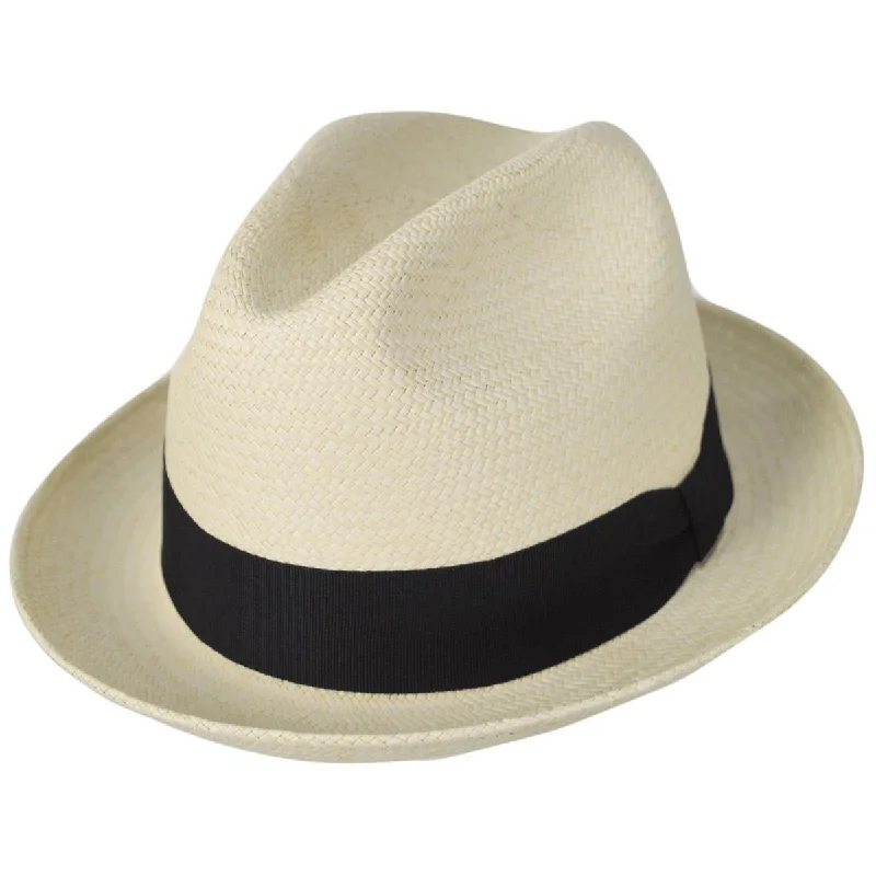 Lightweight felt hat for warm weather style -Panama Straw Trilby Fedora Hat