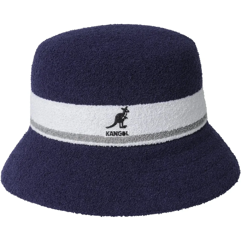 Hypoallergenic Bucket Hat for Sensitive -Kangol Bermuda Stripe Textured Bucket Hat