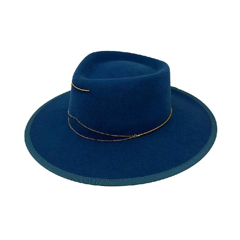 Soft felt hat for gentle head comfort -Anna - Turquoise