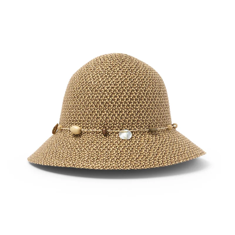 Striped Bucket Hat for Fashion -Bohemian Bucket Hat - Chocolate