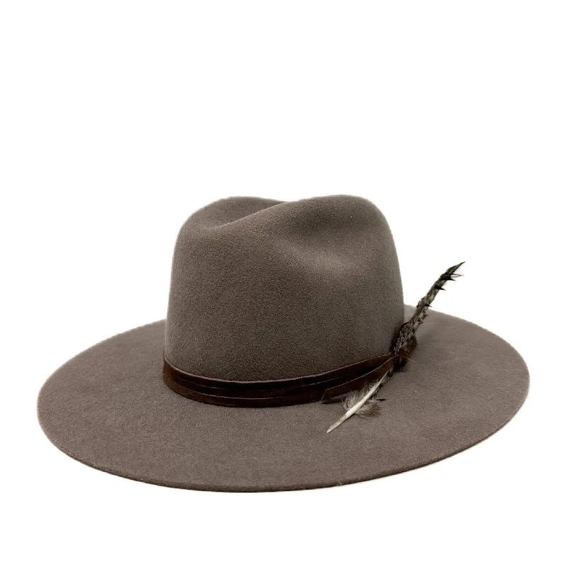 Vintage felt hat for retro fashion lovers -Franklin fedora in grey