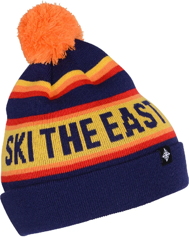 Washed cap with soft vintage feel -Tailgater Pom Beanie - Sun Run