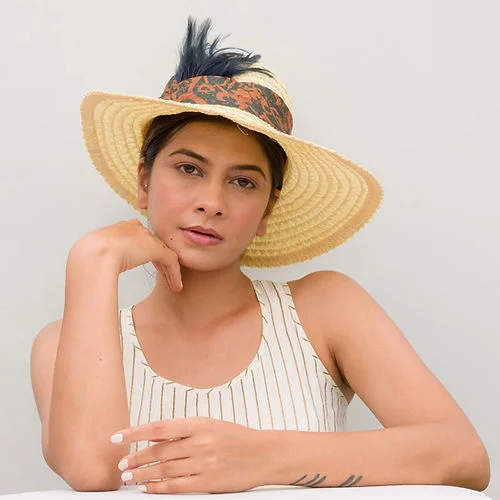 Affordable felt hat with simple chic look -Herring- Beach hat with silk hatband