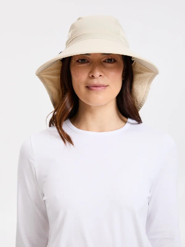 Classic straw boater hat for men with crisp design and summer appeal -Trekker Sun Hat UPF 50+ Legionnaire Style