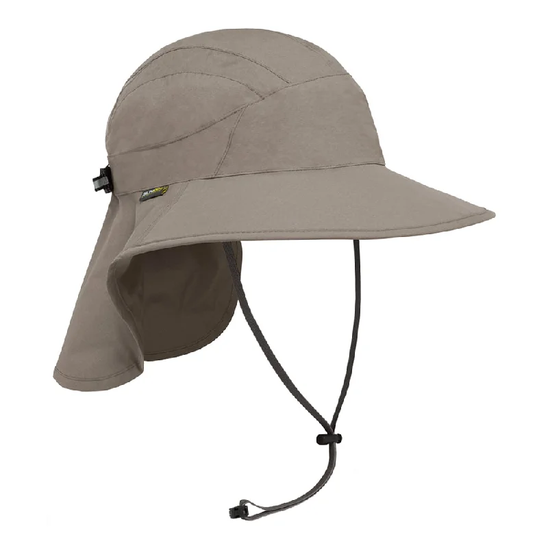 Fashionable straw hat for women with oversized brim for added shade -Sunday Afternoons Hats Ultra Adventure Storm Waterproof Sun Hat - Taupe