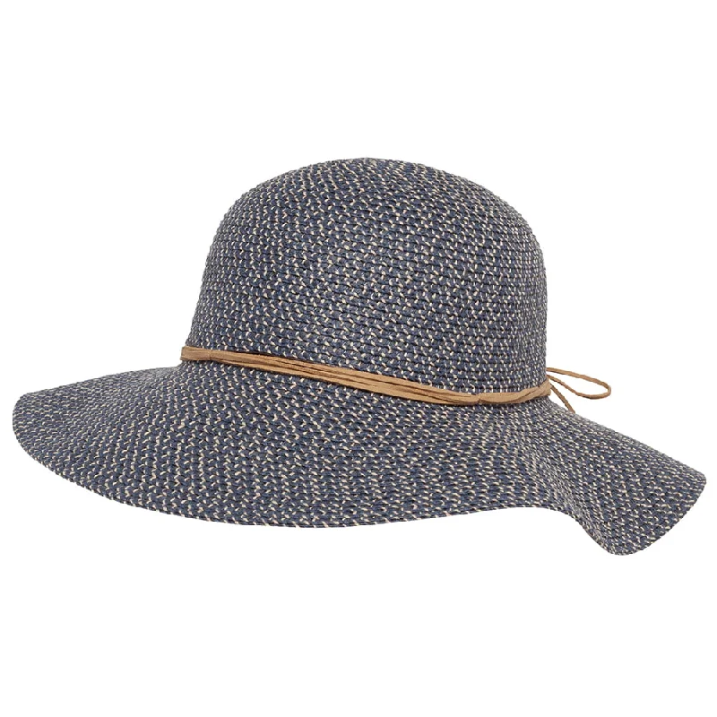 Elegant straw sun hat for women with large brim and stylish band for chic look -Sunday Afternoons Hats Sol Seeker Sun Hat - Blue