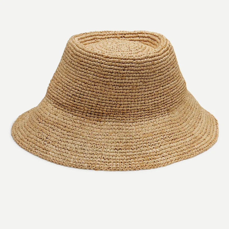 Eco-friendly straw hat for men with sustainable material and modern design -Tali in Natural