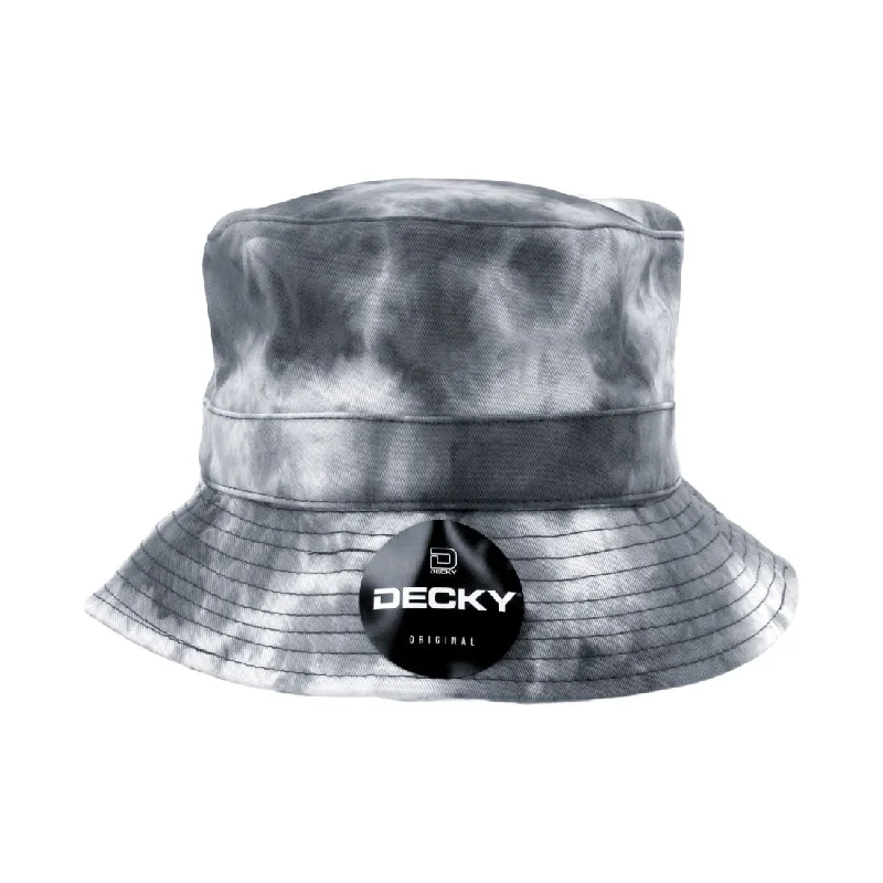 Polyester Bucket Hat for Durability -Decky 7961 Tie Dye Buckets Hats Fisherman's Caps Sun Hats Cotton Fitted