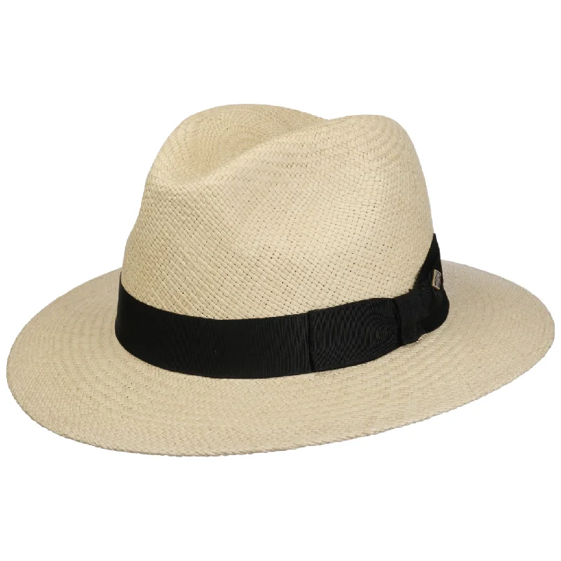 Comfortable straw visor hat for women with adjustable strap and sun protection -Traveller Panama by JJ Hats