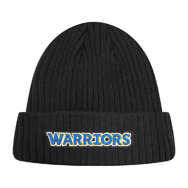 Vintage cap for retro fashion enthusiasts -NBA GOLDEN STATE WARRIORS CLASSIC CORE BEANIE (BLACK)