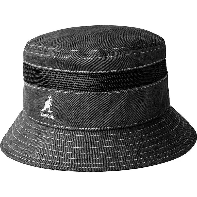 Tarnish Resistant Bucket Hat for Long -Kangol Distressed Bucket Cotton Mesh Bucket Hat