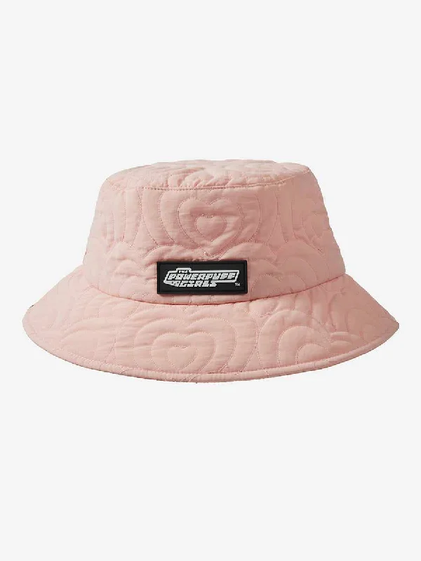 Brown Bucket Hat for Earthy -Hearts Pink Bucket Hat