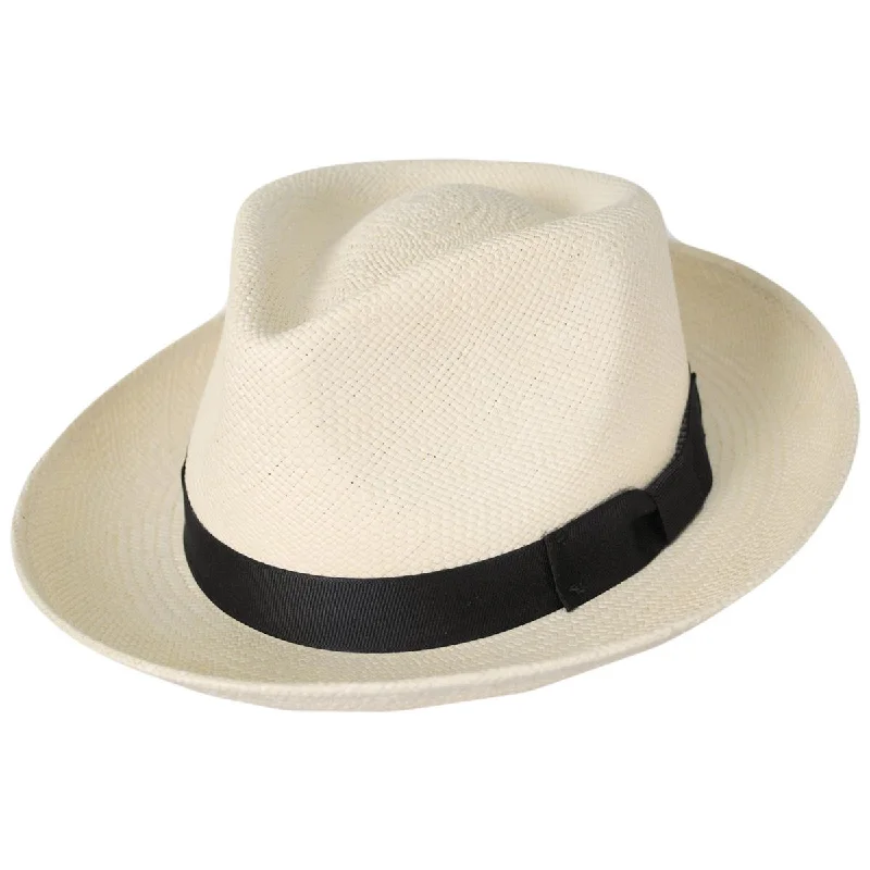 Classic wool felt hat for enduring style -Retro Panama Straw Fedora Hat