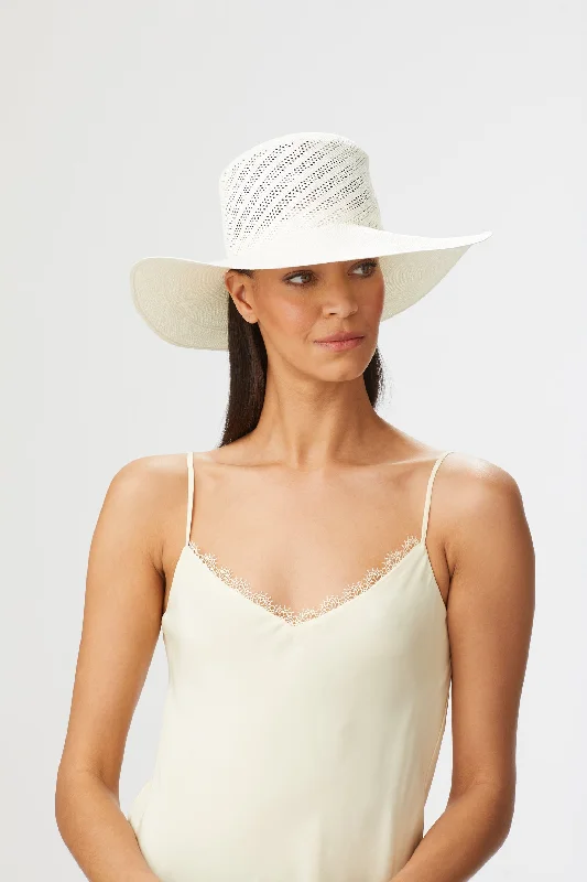 Handwoven straw hat for women with a unique design and artistic craftsmanship -The Andrea