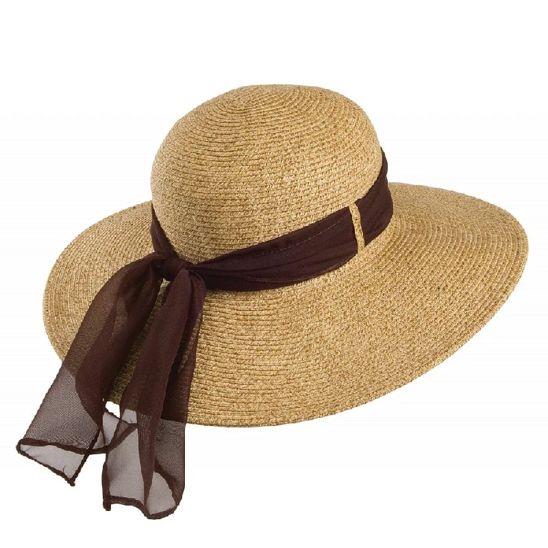 Handmade straw sun hat for women with rustic charm and timeless appeal -sur la tête Beachside Sun Hat Toast Wholesale Pack