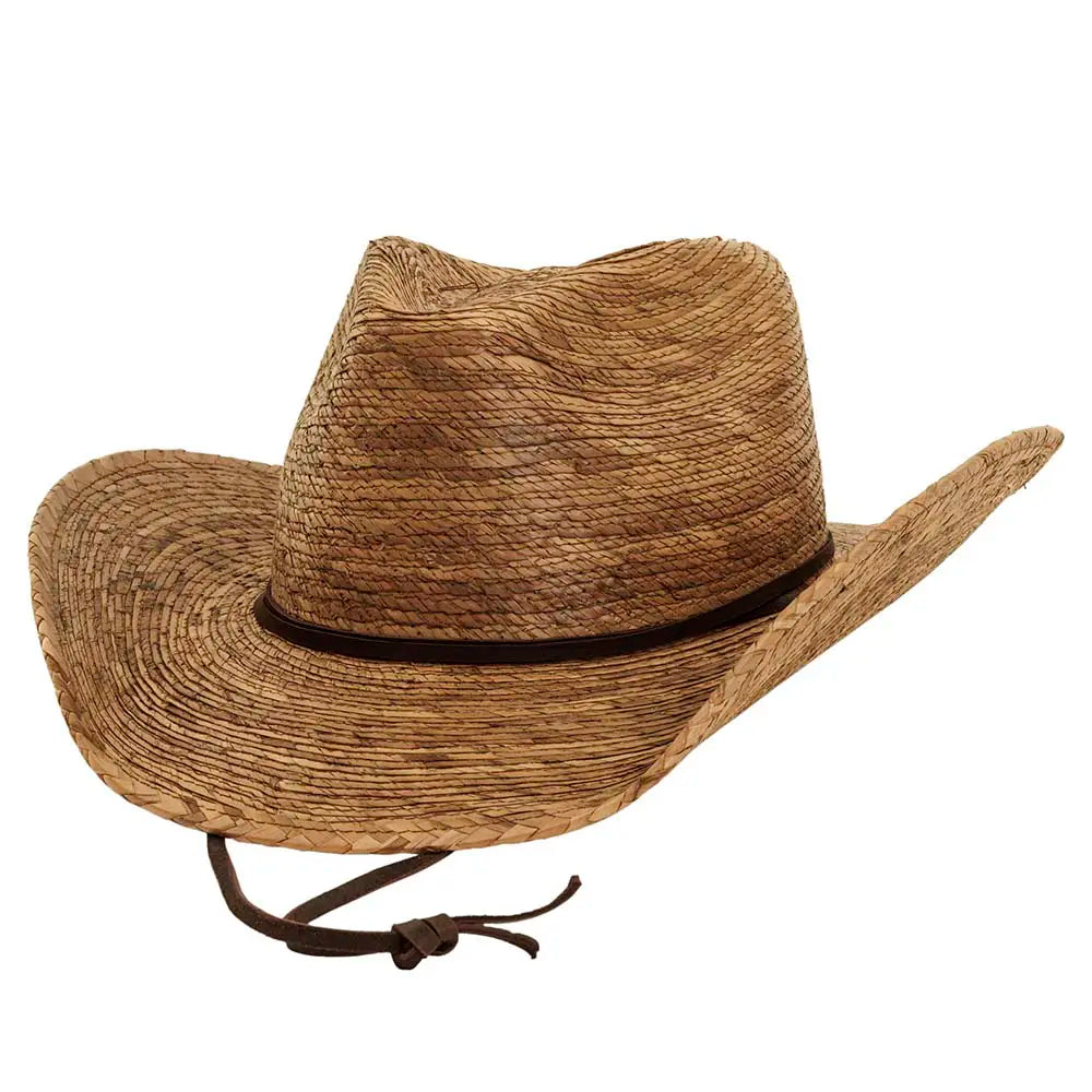 Wide-brim straw sun hat for women with UV protection for beach days -Tycoon | Womens Straw Cowgirl Hat