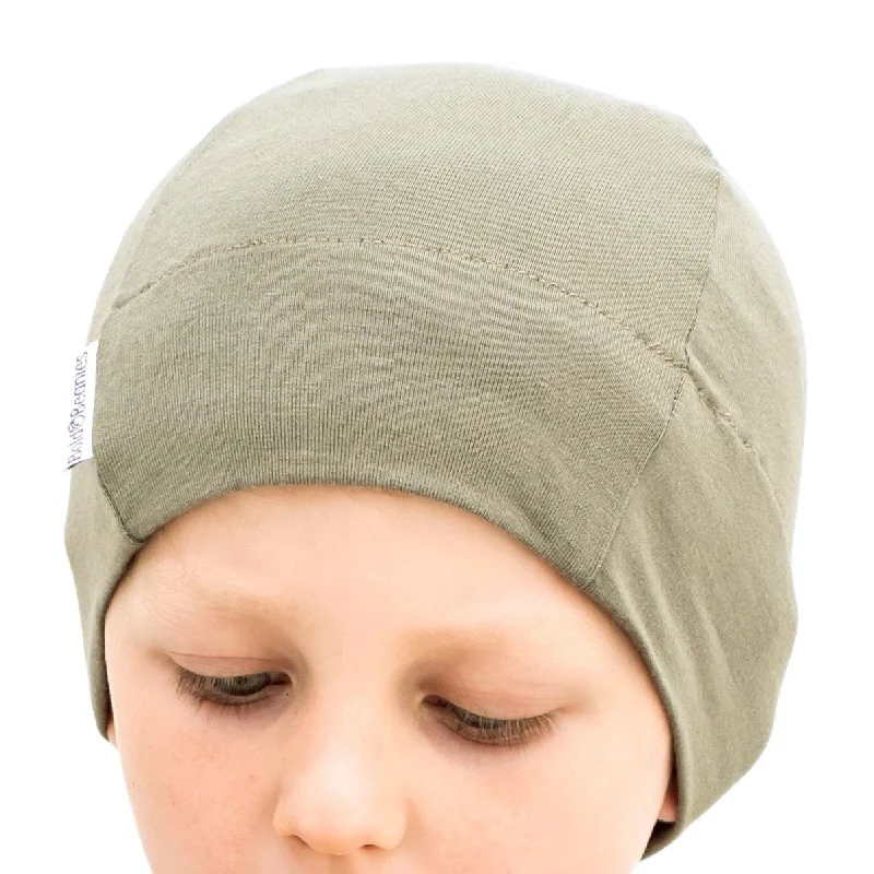 Camo trucker cap for outdoor adventure style -Khaki Boy Girl Soft Chemo Beanie Unisex