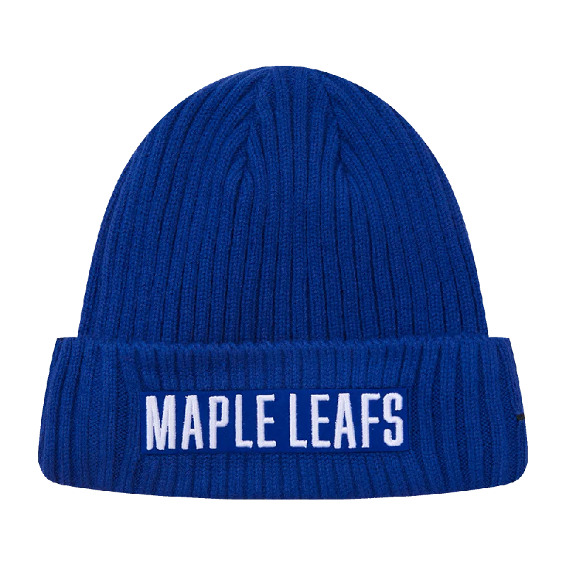 Embroidered name cap for unique personal touch -NHL TORONTO MAPLE LEAFS CLASSIC CORE UNISEX KNIT BEANIE (DODGER BLUE)