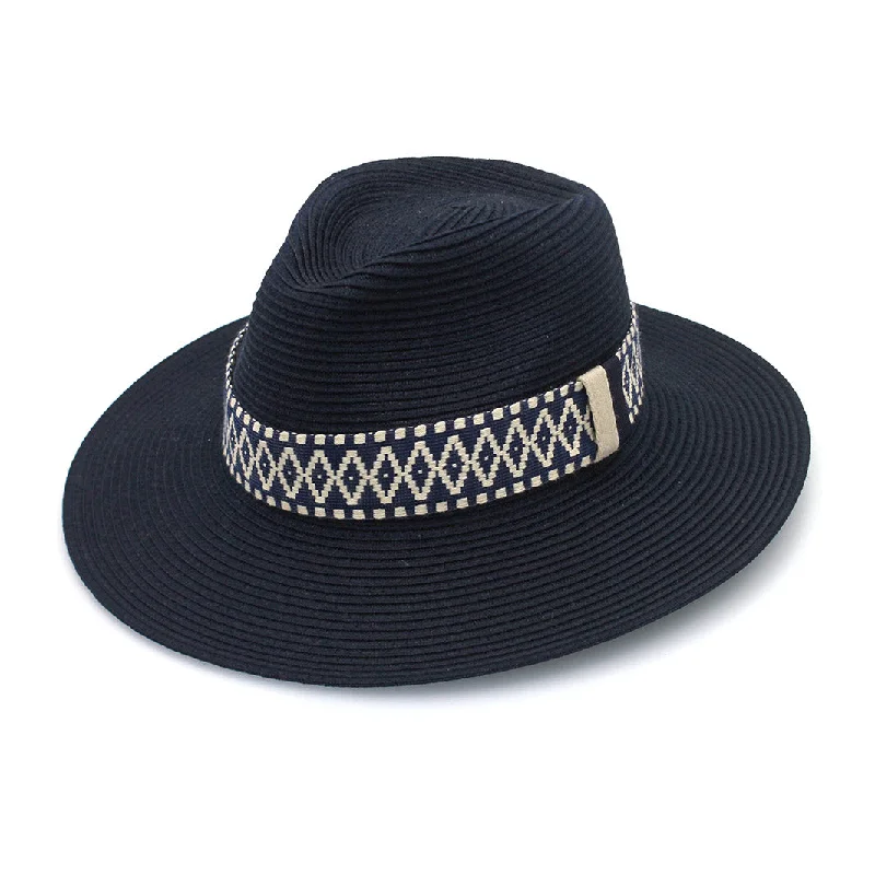 Durable wool felt hat for outdoor durability -Marley Fedora Hat - Navy