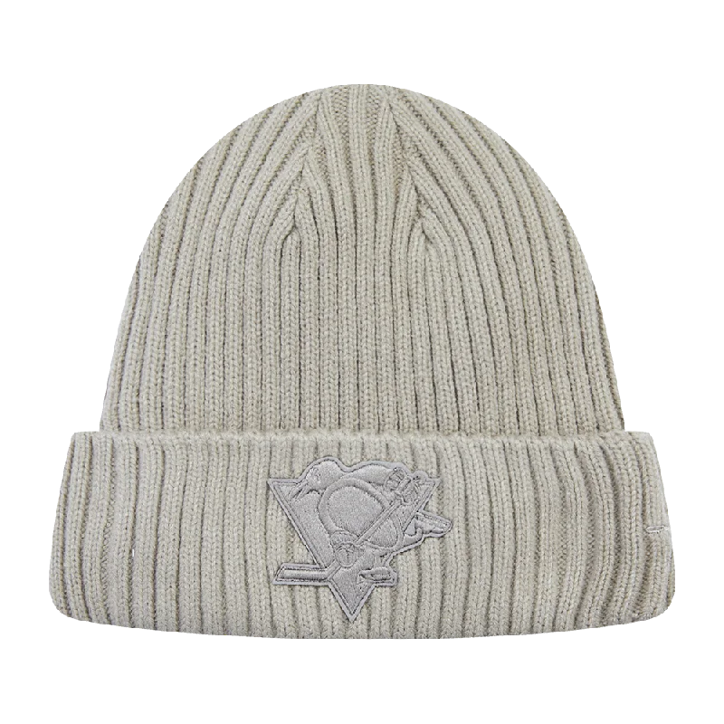 Washed cap with soft vintage feel -NHL PITTSBURGH PENGUINS NEUTRAL BEANIE (TAUPE)