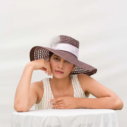 Casual felt hat with relaxed fit comfort -Snook- Sun hat with silk hatband