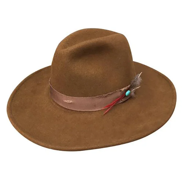 Classic wool felt hat for cold winter days -DALLAS FEDORA WHISKEY