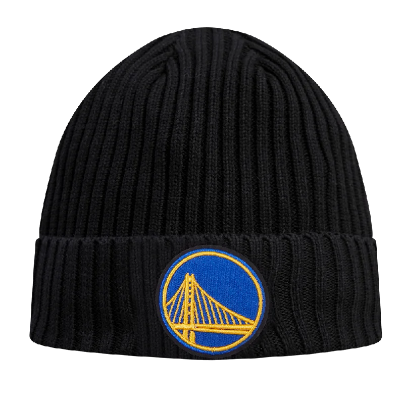 Trucker mesh cap for ventilated cool wear -NBA GOLDEN STATE WARRIORS KNIT BOX SET BEANIE (BLACK)