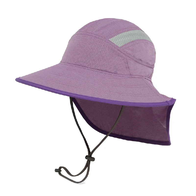 Classic straw boater hat for men with crisp design and summer appeal -Sunday Afternoons Hats Kids Ultra Adventure Sun Hat - Lavender